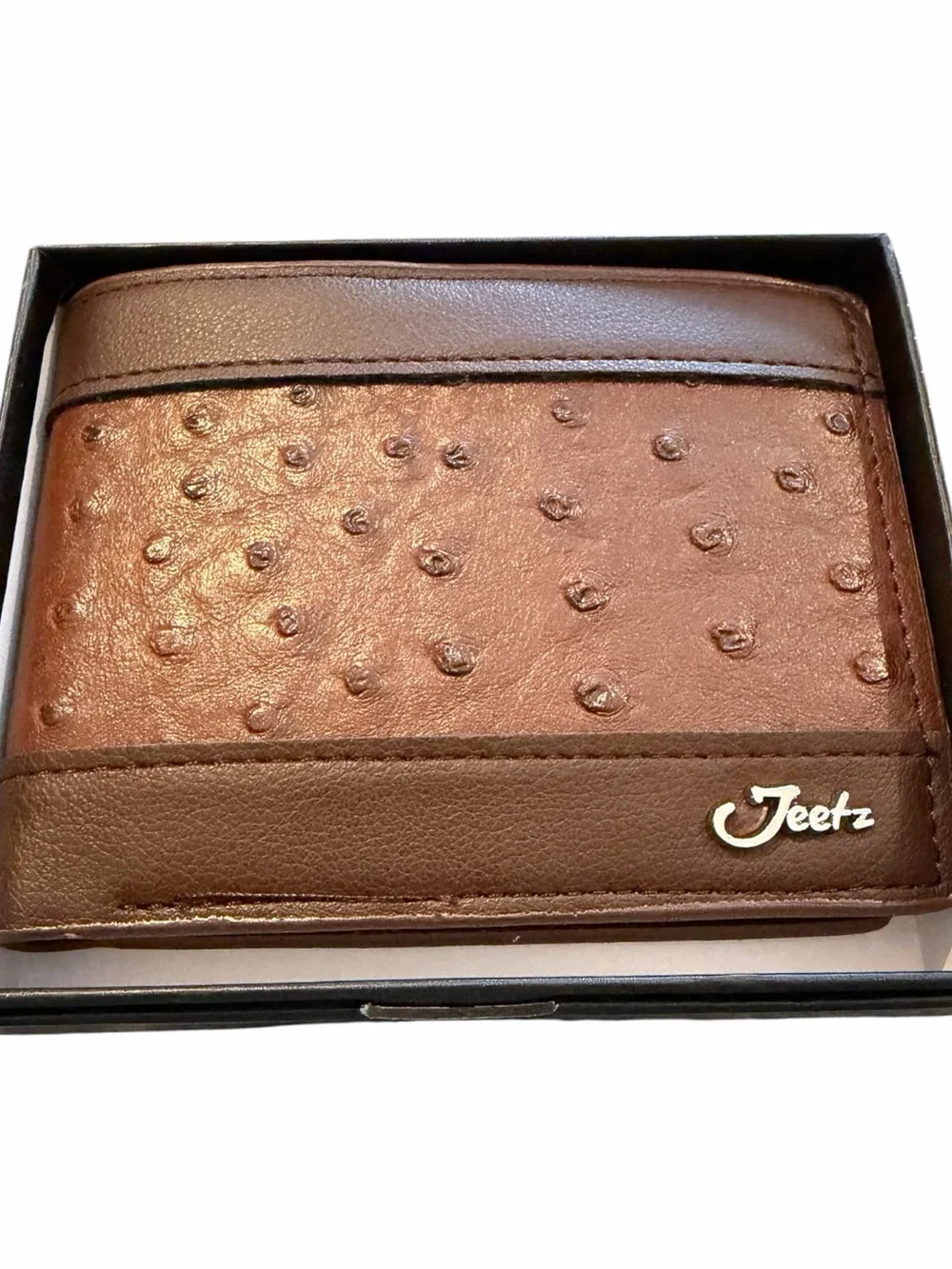 Jeetz Handcrafted Men's Brown Bi-Fold Wallet, Brown - NEW